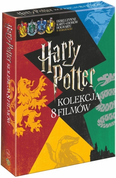 PAKIET HARRY POTTER PEŁNA KOLEKCJA Z KARTAMI 8 DVD