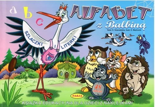 ALFABET Z BALBINĄ NAKLEJKI EDUKACJA NOWOSIELSKA  