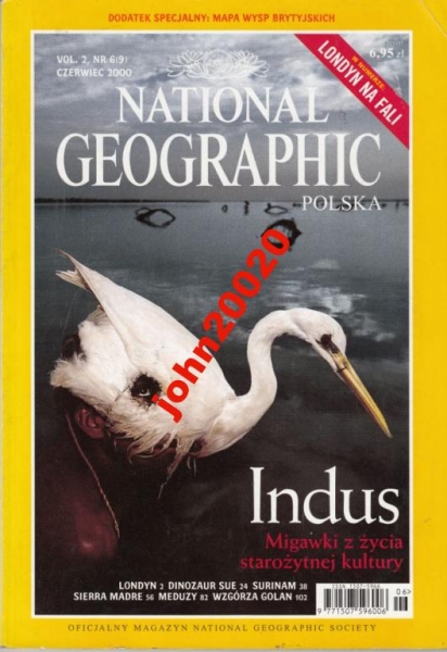 NATIONAL GEOGRAPHIC 6/2000.MEDUZY INDUS LONDYN