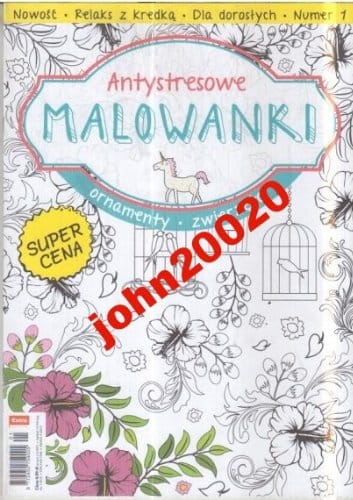 ANTYSTRESOWE MALOWANKI.ORNAMENTY ZWIERZĘTA.NOWA