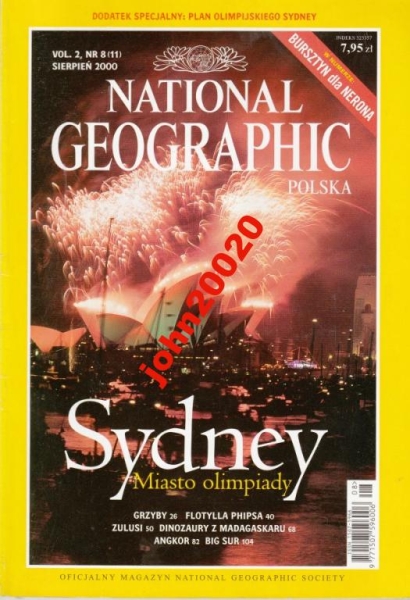 NATIONAL GEOGRAPHIC 8/2000 SYDNEY ZULUSI GRZYBY