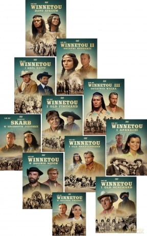WINNETOU ZŁOTO APACZÓW OSTATNI RENEGACI PAKIET 11 DVD