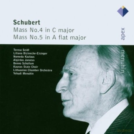 YEHUDI MENUHIN CD LCO SCHU MASSES 4 5 SCHUBERT MASS 
