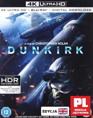 DUNKIERKA BLU RAY 4K BRADLEY HALL DEAN RIDGE 