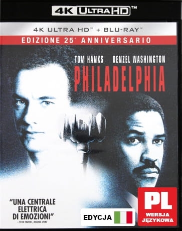 FILADELFIA BLU RAY 4K UHD DEMMO BANDERAS HANKS 