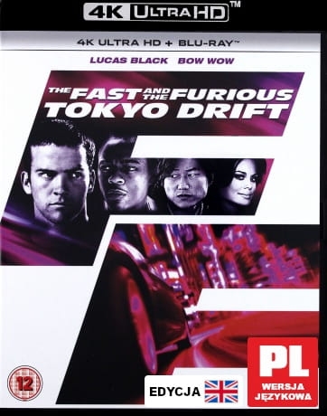 SZYBCY I WŚCIEKLI TOKIO DRIFT BLU RAY 4K UHD LIN 