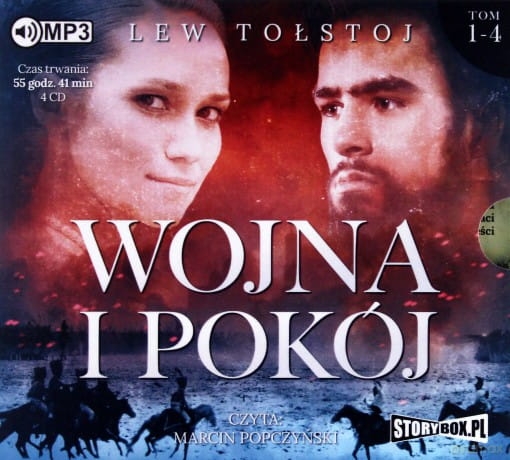 WOJNA I POKÓJ CD MP3 TOM 1-4  L TOŁSTOJ M POPCZYŃSKI 