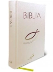 BIBLIA Z RYBKĄ BIAŁA Z PAGINATORAMI TW