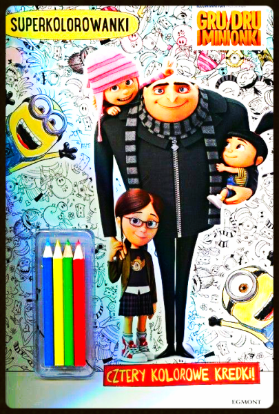 GRU DRU MINIONKI KOLOROWANKI KREDKI  SUPER ZESTAW 