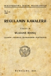 REGULAMIN KAWALERII WŁADANIE BRONIĄ LANCA SZABLA 