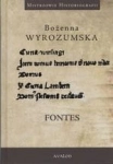 FONTES WYROZUMSKA BOŻENA HISTORIOGRAFIA