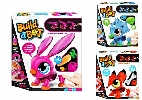 BUILD A BOT KRÓLIK LISEK DINOZAUR  ROBOT BUDOWANIE EDUKACJA ZABAWA  (1) (1) (1)