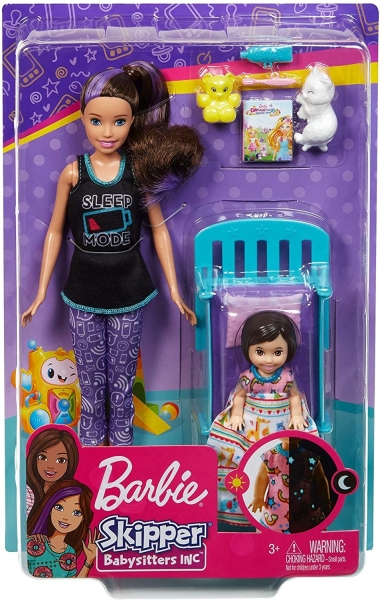 BARBIE SKIPPER GHV88 OPIEKUNKA ZESTAW Z LOZECZKIEM