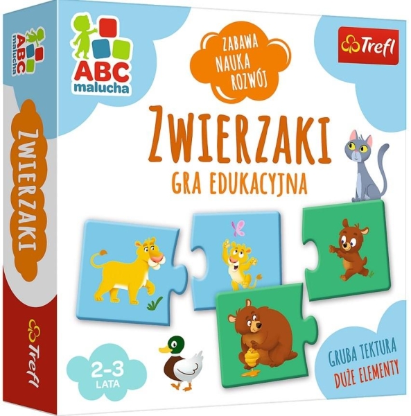 GRA EDUKACYJNA ABC MALUCHA ZWIERZAKI UKLADANKA
