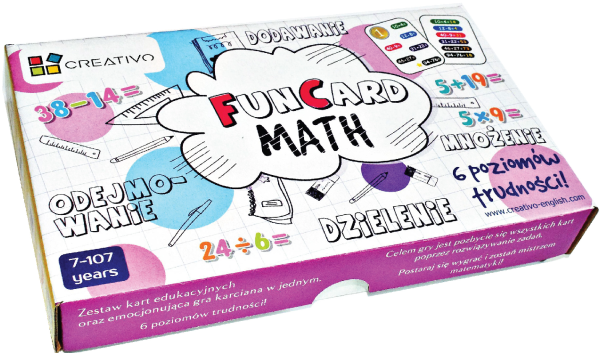 FUN CARD MATH DODAWANIE ODEJMOWANIE MNOZENIE 