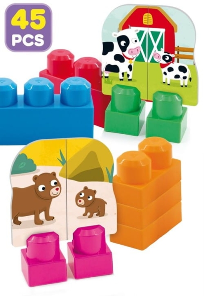 CAROTINA BABY KLOCKI W PLECACZKU 45 SZTUK