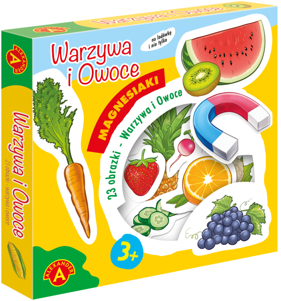 GRA EDUKACYJNA DLA DZIECI MAGNESIAKI WARZYWA I OWOCE 