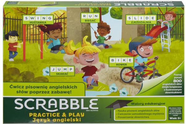 GRA EDUKACYJNA MATTEL SCRABBLE PRACTICE AND PLAY 