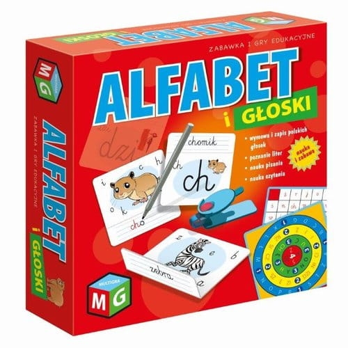 GRA EDUKACYJNA ALFABET I GLOSKI REKWIZYTY 