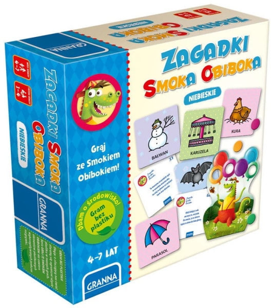 GRA PLANSZOWA ZAGADKI SMOKA OBIBOKA NIEBIESKI