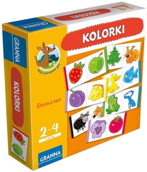 KOLORKI GRA EDUKACYJNA DOMINO KAFELKI ILUSTRACJE