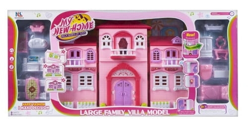 DOMEK DLA LALEK Z AKCESORIAMI  FAMILY VILLA