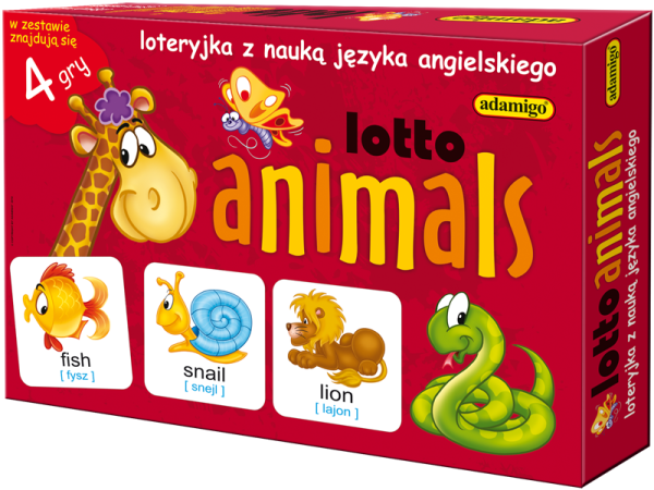 GRA EDUKACIJNA LOTTO ANIMALS LOTERYJKA 