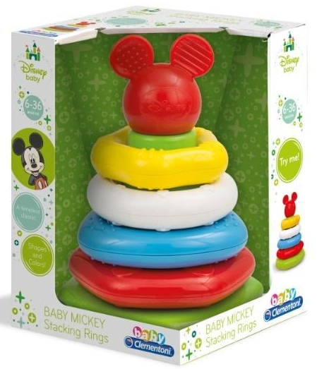 DISNEY BABY KOLOROWA WIEŻA PIERŚCIENIE ZABAWKA