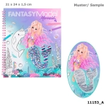 KOLOROWANKA Z CEKINAMI I NAKLEJKAMI FANTASY MODEL 