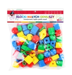KLOCKI GEOMETRYCZNE 62 ELEMENTY SZNURECZKI