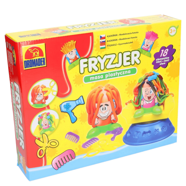 MASA PLASTYCZNA FRYZJER FRYZURY FIGURKA DZIECKO 