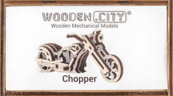 DREWNIANE PUZZLE 3D CHOPPER SKLEJKA MECHANICZNE