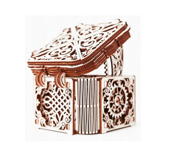 DREWNIANE PUZZLE 3D TAJEMNICZA SZKATUŁKA BEZ KLEJU