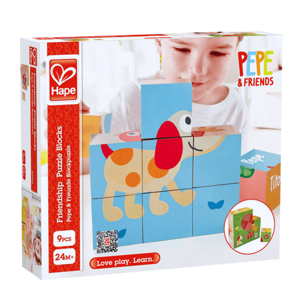 PRZYJACIELE KLOCKI PUZZLE HAPE E0452 ZABAWKA