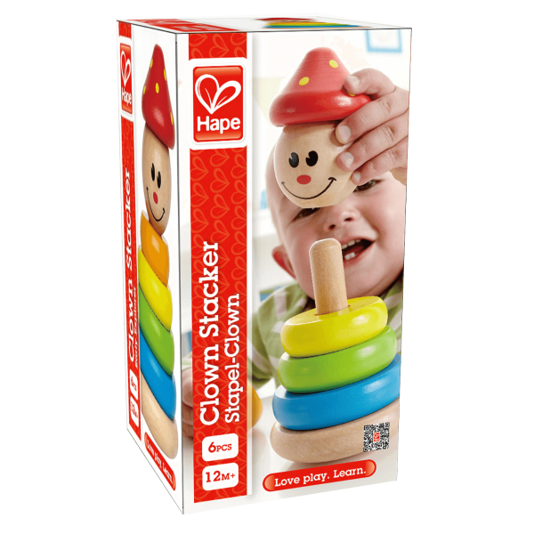 NAKŁADANKA KLOWN HAPE E0400 DREWNO LUDZIK