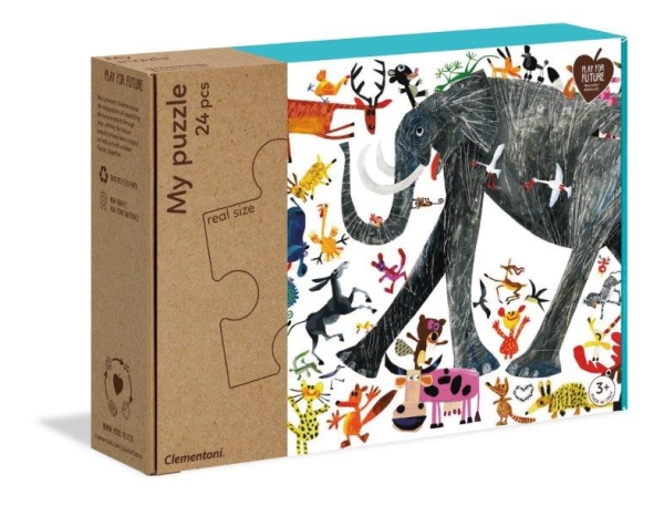 MOJE PUZZLE 24 ELEMENTY ZWIERZĘTA DZIECKO