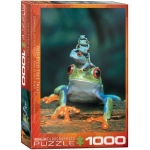 PUZZLE 1000 ELEMENTÓW RODZINKA ŻAB EUROGRAPHICS 