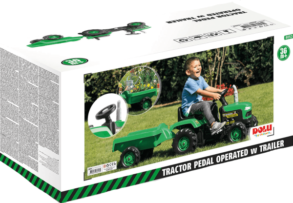 TRAKTOR NA PEDAŁY Z PRZYCZEPKĄ 8053 ZABAWKA