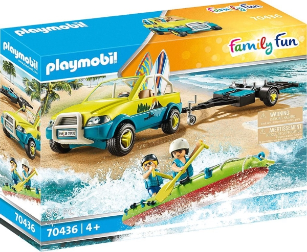 PLAYMOBIL FAMILY FUN 70436 AUTO Z PRZYCZEPKĄ NA KANU