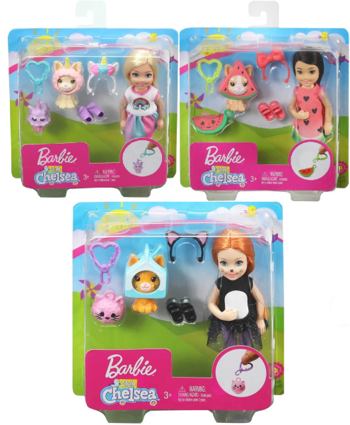 BARBIE CHELSEA LALKA W KOSTIUMIE KARNAWAŁOWYM 