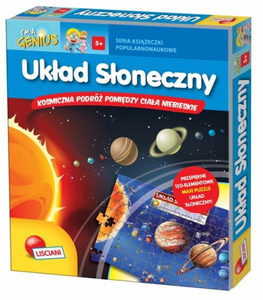 I'M A GENIUS UKŁAD SŁONECZNY KSIĄŻKA + PUZZLE