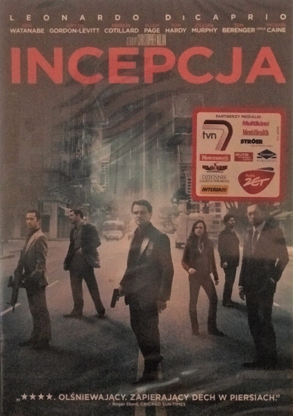 INCEPCJA DVD DICAPRIO WATANABE COTILLARD HARDY 