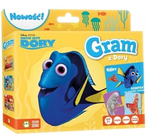 GRAM Z DORY KSIĄŻKA DOMINO KUKIEŁKI PUZZLE DISNEY