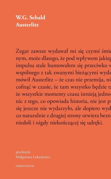AUSTERLITZ W G SEBALD