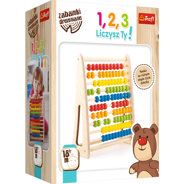 ZABAWKA DREWNIANA 1 2 3 LICZYSZ TY LICZYDŁO