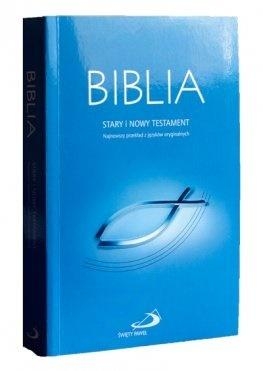 BIBLIA Z RYBKĄ NIEBIESKA Z PAGINATORAMI