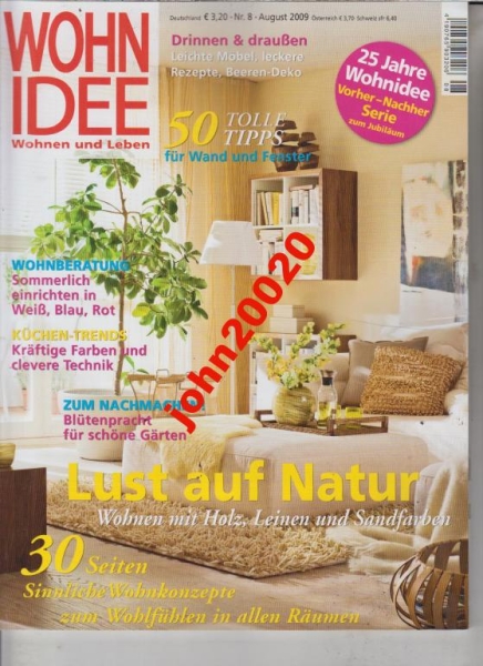 8/2009 WOHN IDEE.WOHNEN UND LEBEN