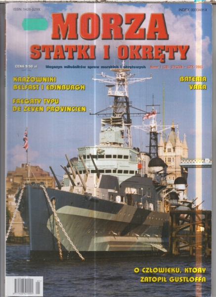 1/2003 MORZA STATKI I OKRĘTY KRĄŻOWNIKI BELFAST
