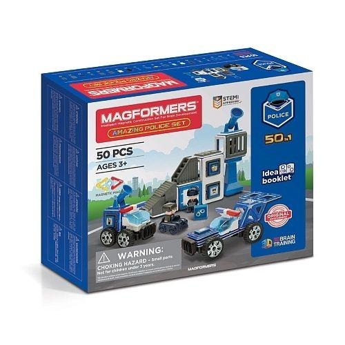 KLOCKI MAGFORMERS ZESTAW POLICYJNY 50 ELEMENTÓW